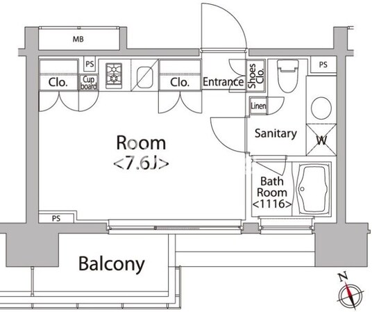 カスタリア戸越の物件間取画像